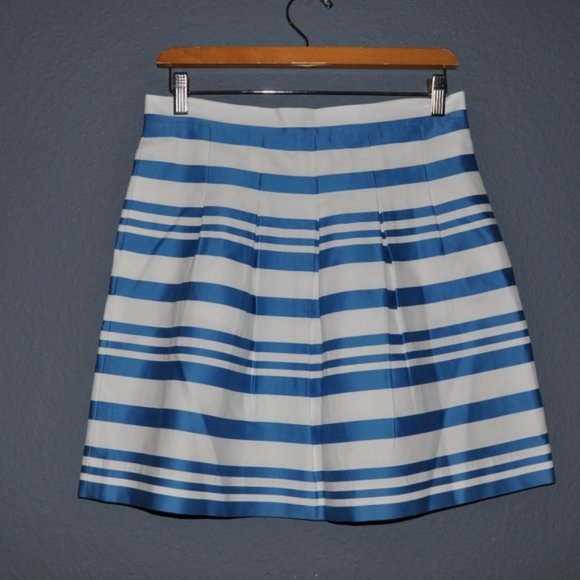 LOFT Dresses & Skirts - New ANN TAYLOR Shimmer Stripe Pleated Skirt NWT B8